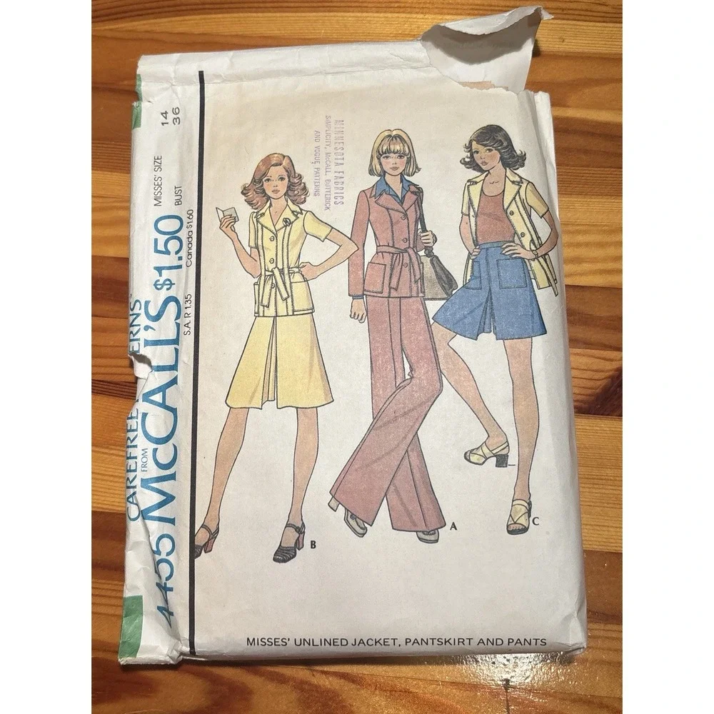 Lot of 7 Vintage 1970s Sewing Patterns Simplicity McCalls Butterick Boho Retro
